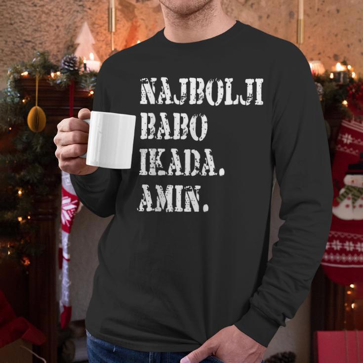 Najbolji Babo Ikad Bosnian Dad Men Long Sleeve T-Shirt Najbolji Babo Ikad Bosnian Dad Men Long Sleeve T-Shirt