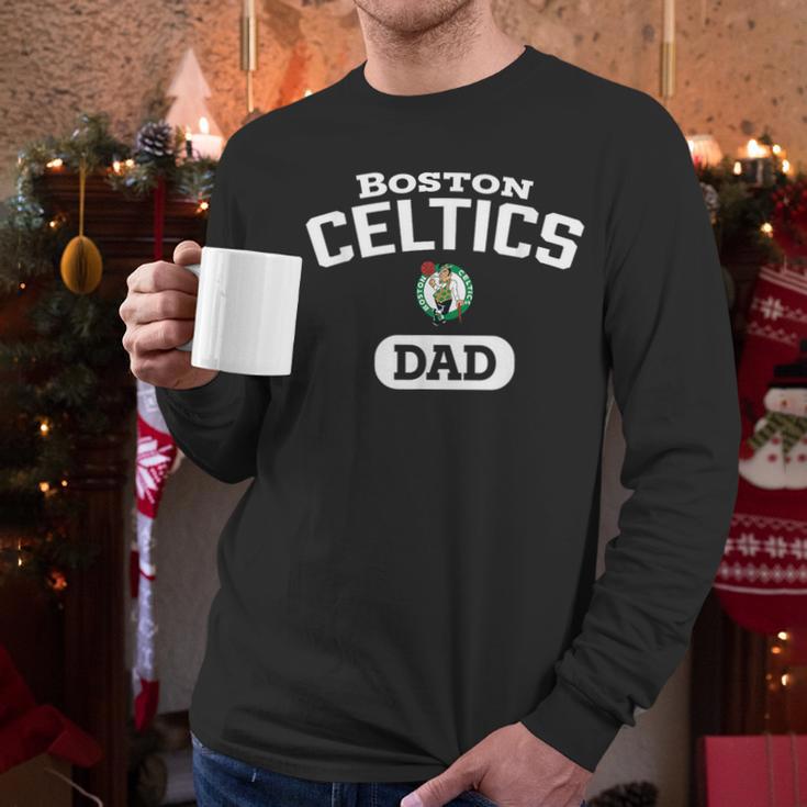 NBA Boston Celtics Dad Arched Team Logo Men Long Sleeve T-Shirt