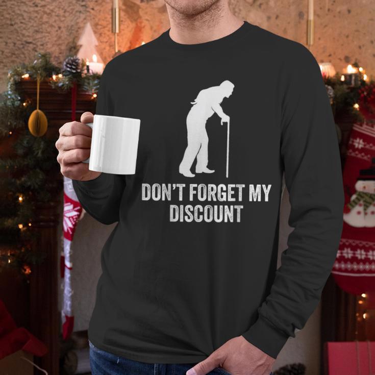Old Man Gag Old Person Older People Men Dad Birthday Men Long Sleeve T-Shirt