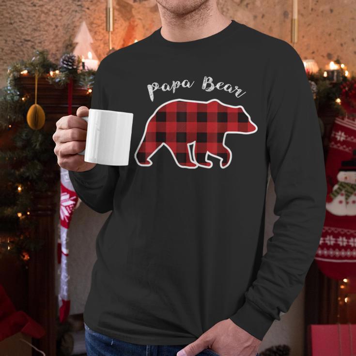 PAPA Bear Men Red Plaid Christmas Pajama Family Dad Small Men Long Sleeve T-Shirt PAPA Bear Men Red Plaid Christmas Pajama Family Dad Small Men Long Sleeve T-Shirt