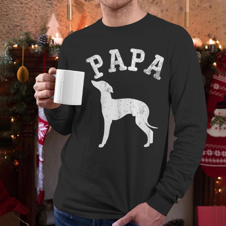 Papa ITALIAN GREYHOUND For Dad Men Long Sleeve T-Shirt