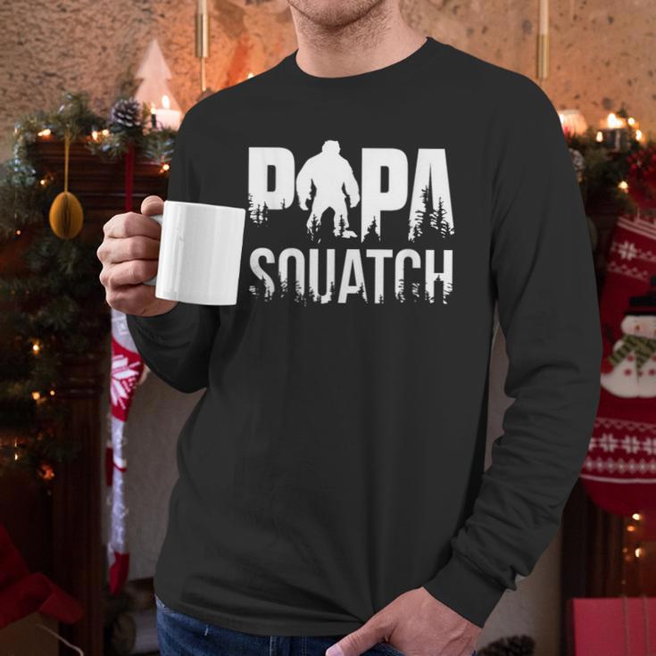 Papa Squatch For Dad Sasquatch Fathers Day Men Long Sleeve T-Shirt