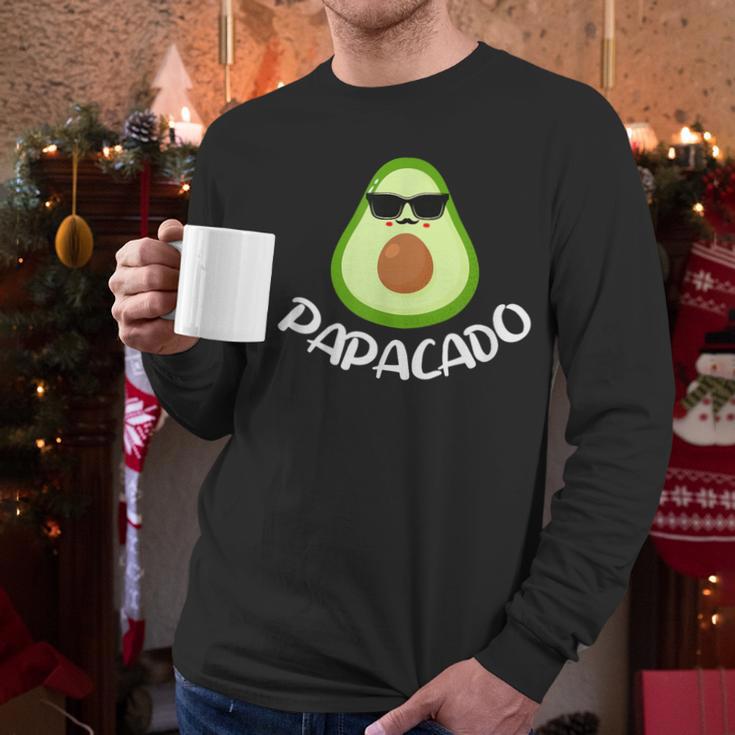 Papacado Avocado Dad Daddy Father's Day Men Long Sleeve T-Shirt