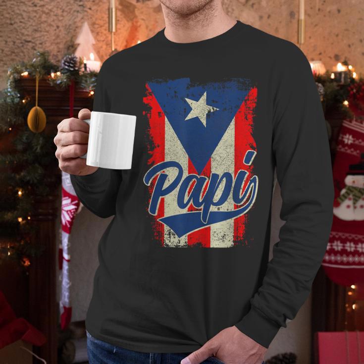 Papi Puerto Rican Dad Puerto Rico Pride Boricua Father's Day Men Long Sleeve T-Shirt Papi Puerto Rican Dad Puerto Rico Pride Boricua Father's Day Men Long Sleeve T-Shirt