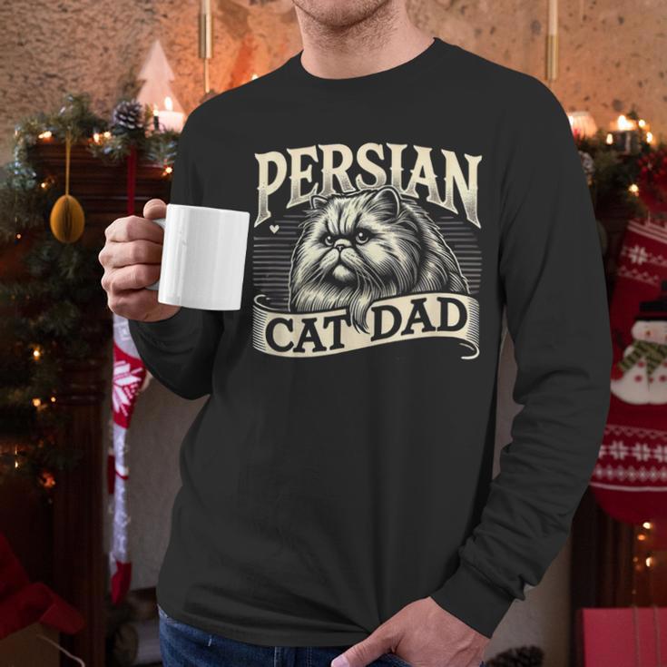 Persian Cat Dad Persian Cats Persian Cat Lover Men Long Sleeve T-Shirt