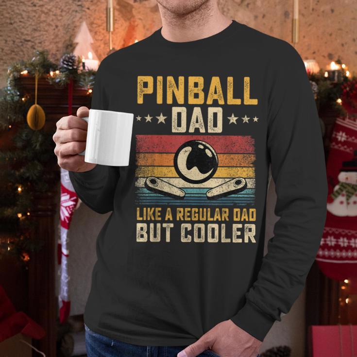Pinball Dad Like Regular Dad But Cooler Father's Day Men Long Sleeve T-Shirt