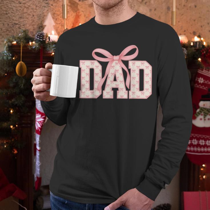 Pink Bow Dad Dad Life Best Dad Ever Father's Day Tees Men Long Sleeve T-Shirt