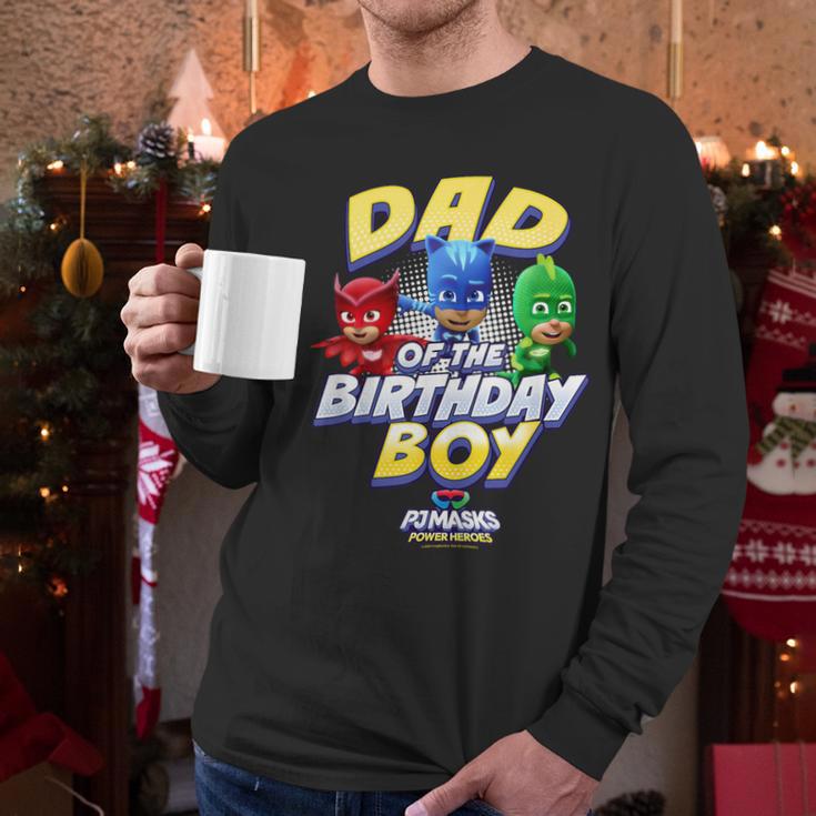 PJ Masks Group Shot Dad Of The Birthday Boy Logo Men Long Sleeve T-Shirt