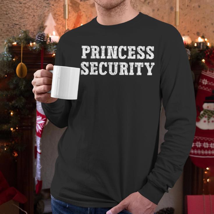 Princess Security Matching Boys Dad Mom Vintage Birthday Men Long Sleeve T-Shirt