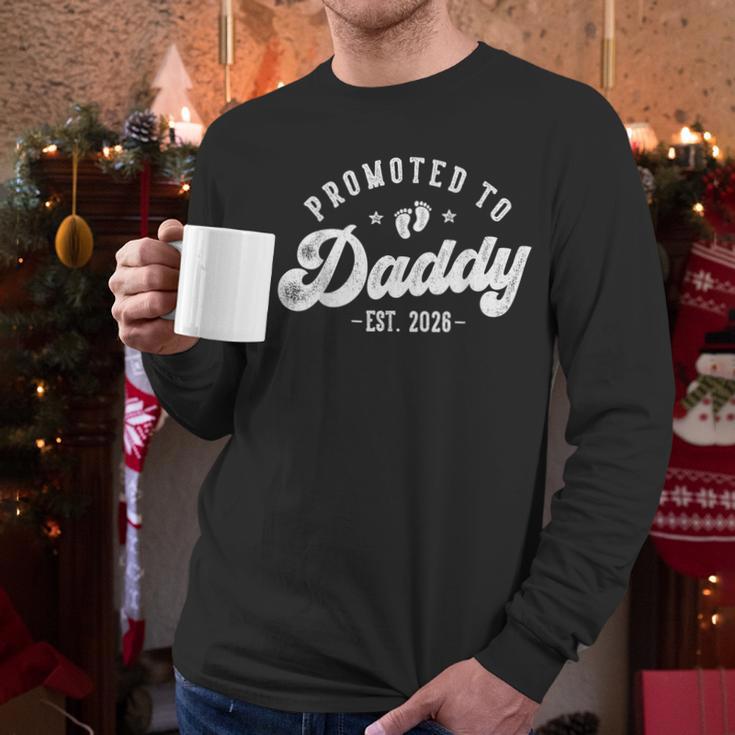 Promoted To Daddy Est 2026 First Time Dad Men Long Sleeve T-Shirt
