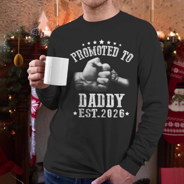 Promoted To Daddy Est 2026 Soon To Be Daddy 2026 Men Long Sleeve T-Shirt