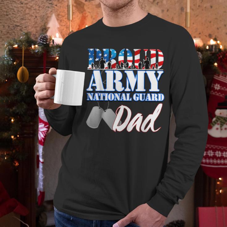 Proud Army National Guard Dad Fathers Day Shirt Men Men Long Sleeve T-Shirt