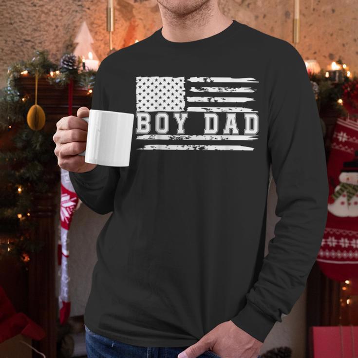 Proud Dad Of Boy Father Of Boys For Dad Xmas Fathers Day Men Long Sleeve T-Shirt