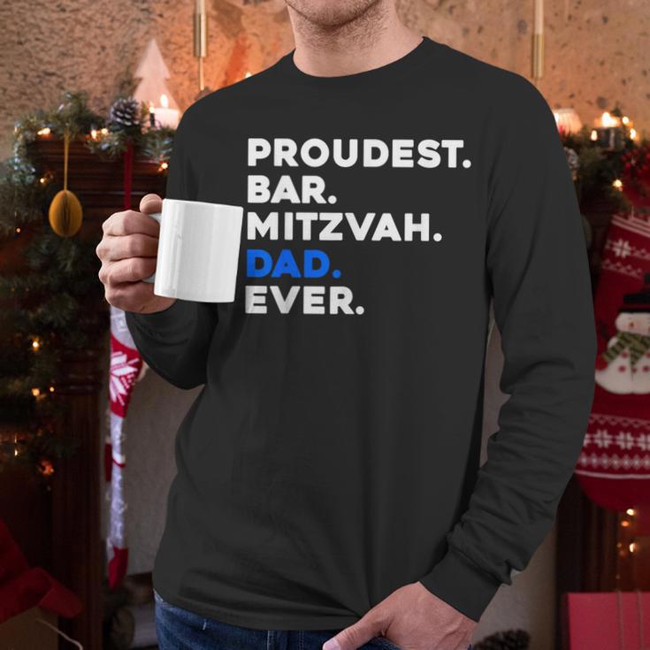 PROUDEST BAR MITZVAH DAD EVER Jewish BOY Celebration Men Long Sleeve T-Shirt