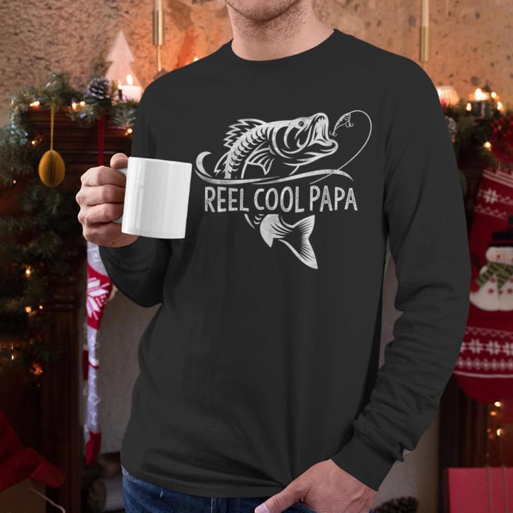Reel Cool Papa Fishing Dad Father's Day Fisherman Fish Men Long Sleeve T-Shirt Reel Cool Papa Fishing Dad Father's Day Fisherman Fish Men Long Sleeve T-Shirt
