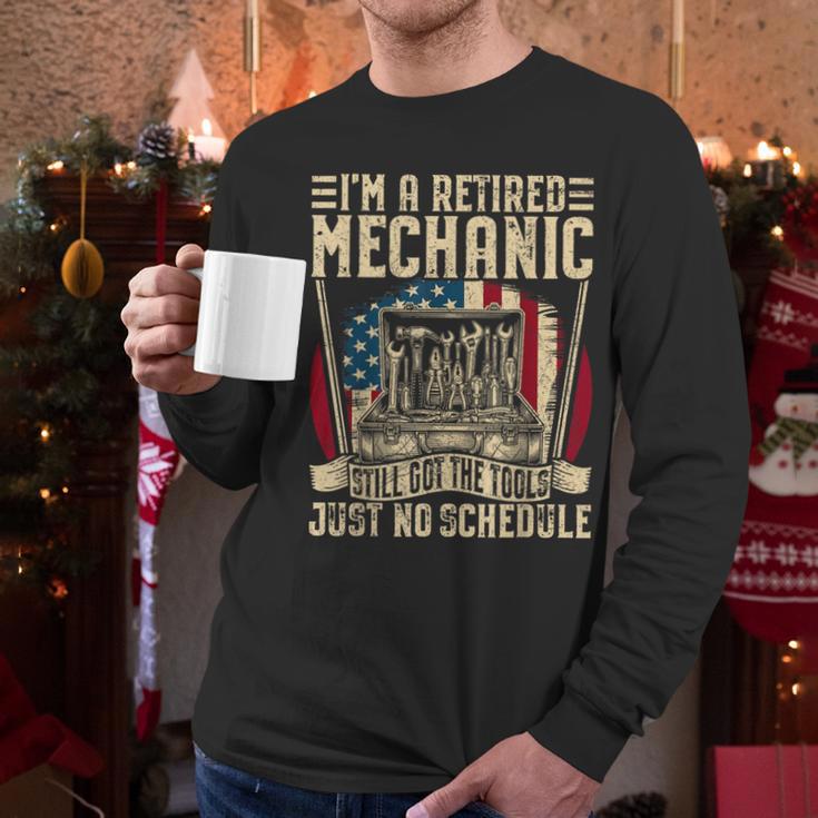 Retired Car Mechanic Tool Retirement Dad Grandpa Men Men Long Sleeve T-Shirt
