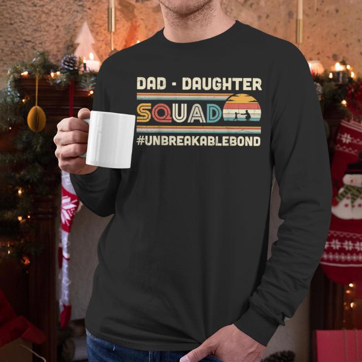 Retro Dad Daughter Squad Unbreakable Bond Father Daughter Men Long Sleeve T-Shirt