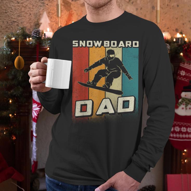 Retro Snowboard Dad Snowboarding Father Snowboarder Dad Men Long Sleeve T-Shirt