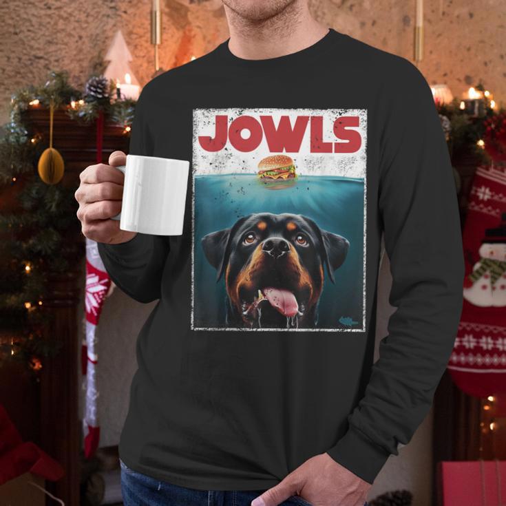 Rottie Rottweiler Jowls Burger Giant Tank Dog Mom Dad Men Long Sleeve T-Shirt