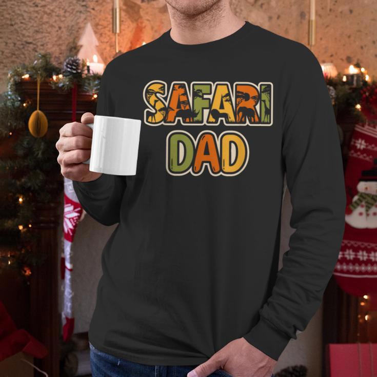 Safari Dad Safari Outfit Safari Costume Cute African Safari Men Long Sleeve T-Shirt