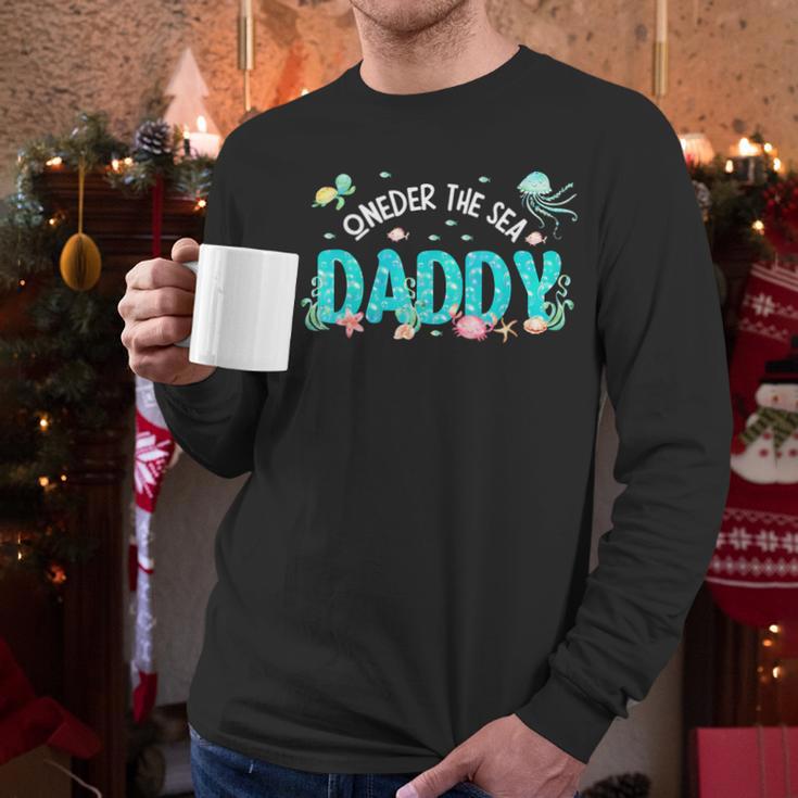 Under Sea Daddy Birthday Girl Boy Matching Family Party Men Long Sleeve T-Shirt