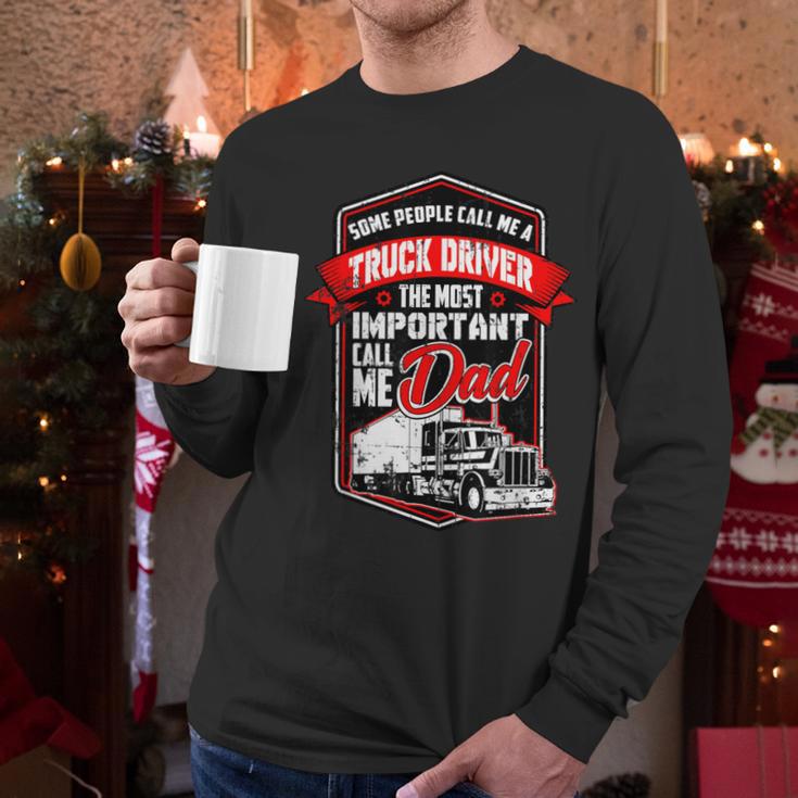 Semi Truck Driver For Truckers And Dads Small Men Long Sleeve T-Shirt Semi Truck Driver For Truckers And Dads Small Men Long Sleeve T-Shirt