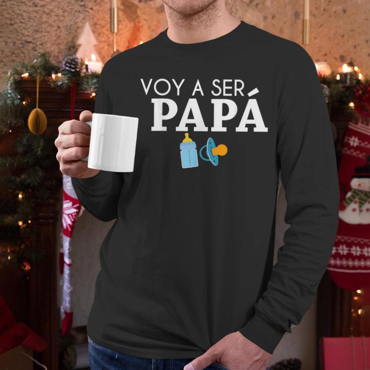 Ser Papa Voy Hacer Papa Voy A Ser Papa Dad To Be In Spanish Men Long Sleeve T-Shirt