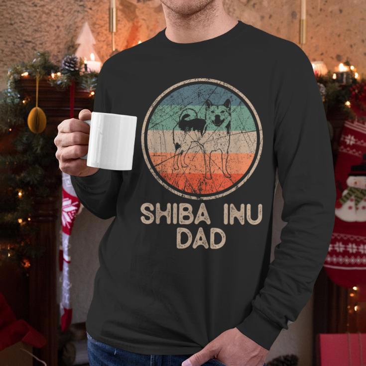Shiba Inu Dog Vintage Shiba Inu Dad Men Women Men Long Sleeve T-Shirt