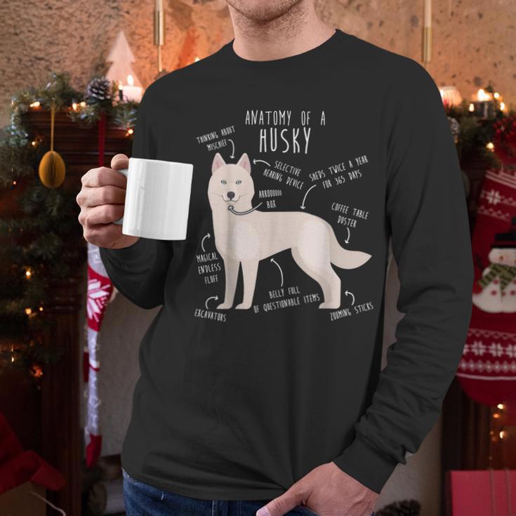 Siberian Husky Dog Anatomy Pet Mom Cute Dog Dad Men Women Kids Men Long Sleeve T-Shirt