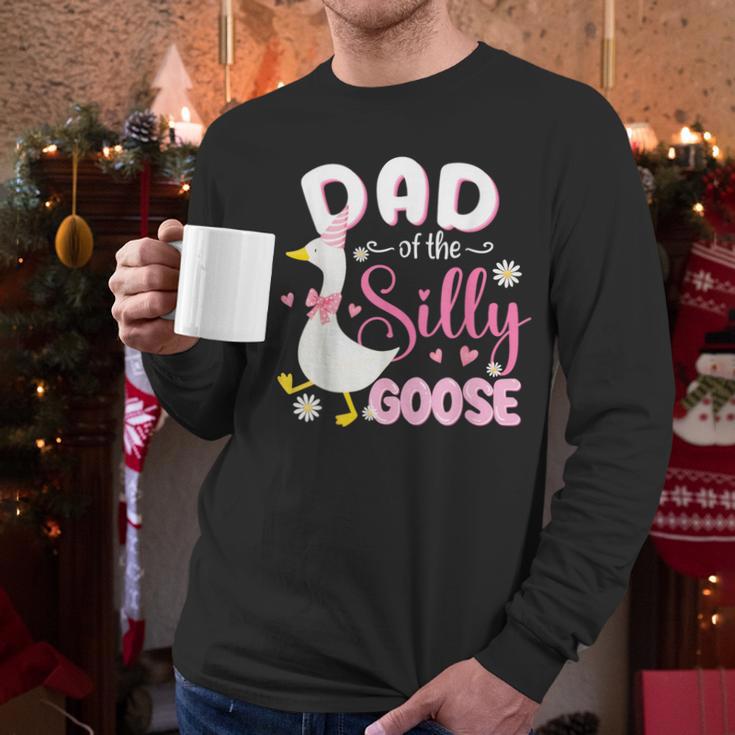 Silly Dad Goose Dad 1st Birthday Family Matching Party Men Long Sleeve T-Shirt