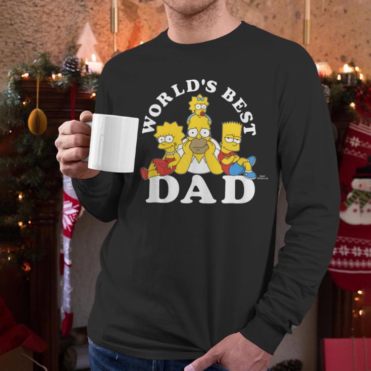 The Simpsons World's Best Dad Father's Day Group V2 Small Men Long Sleeve T-Shirt