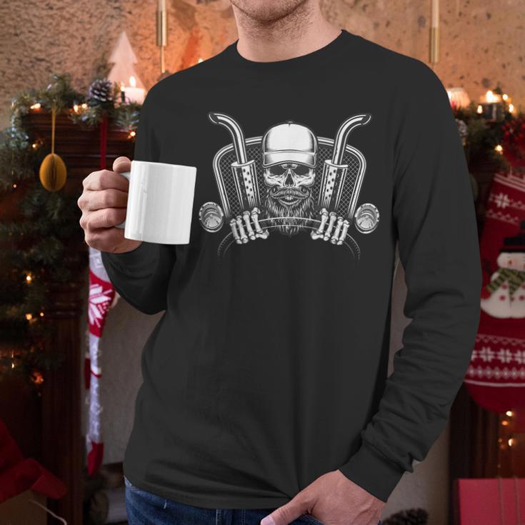 Skeleton Truck Driver Big Trucking Trucker Dad Men Long Sleeve T-Shirt Skeleton Truck Driver Big Trucking Trucker Dad Men Long Sleeve T-Shirt