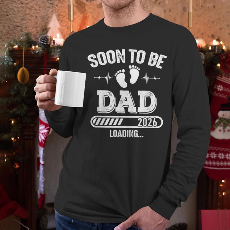 Soon To Be Dad 2026 Loading For Pregnancy Announcement Men Long Sleeve T-Shirt