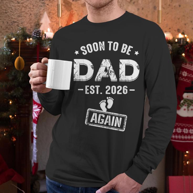 Soon To Be Dad Again Promoted To Dad Again 2026 Men Long Sleeve T-Shirt