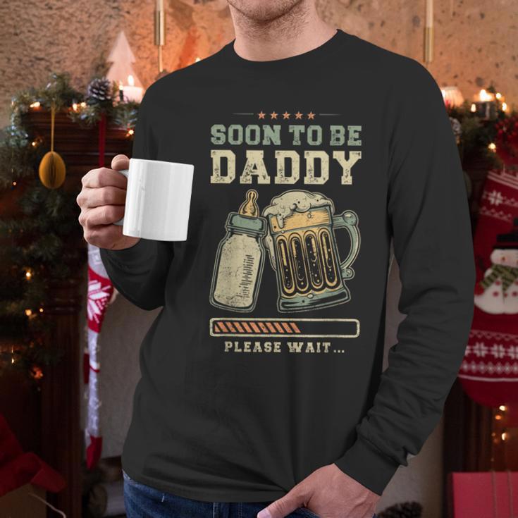 Soon To Be Daddy Fatherhood Baby Announcement Future Dad Men Long Sleeve T-Shirt