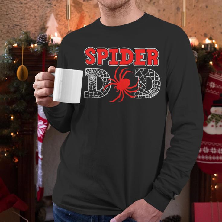 Spider Dad Spidey Birthday Family Matching Kid Daddy Spiders Men Long Sleeve T-Shirt