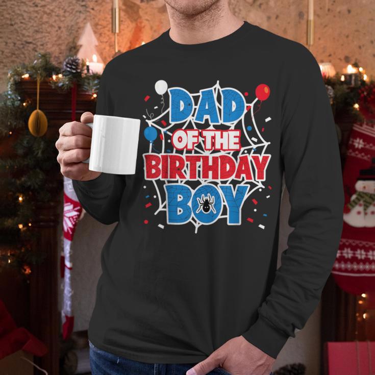 Spider Web Dad Of The Birthday Boy Men Long Sleeve T-Shirt