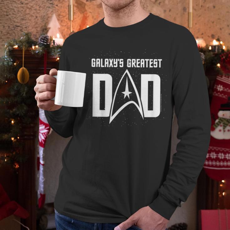 Star Trek Father's Day Galaxy's Greatest Dad Badge Men Long Sleeve T-Shirt