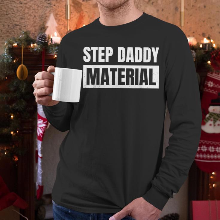 Step Dad Father Family Step Daddy Material -Adults Male Short Sleeve T-Shirt Novelty-T-Shirts Small Men Long Sleeve T-Shirt