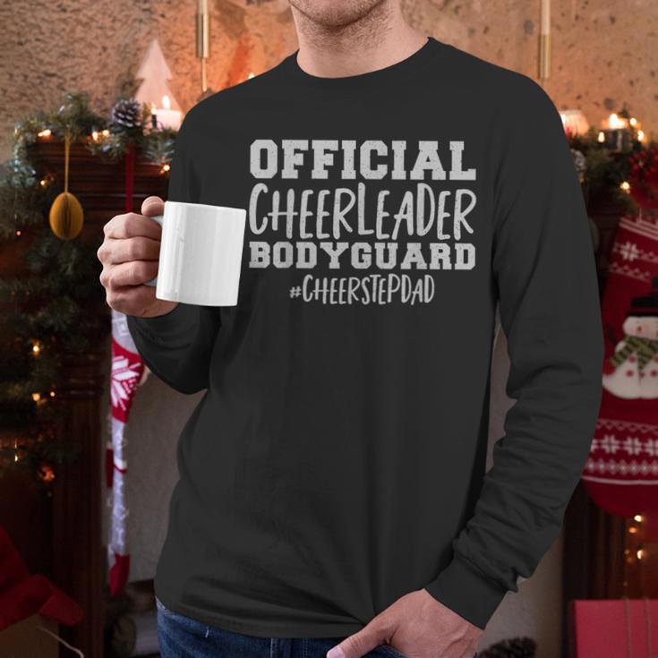 Stepdad Official Cheerleader Bodyguard Cheer Step Dad Men Long Sleeve T-Shirt