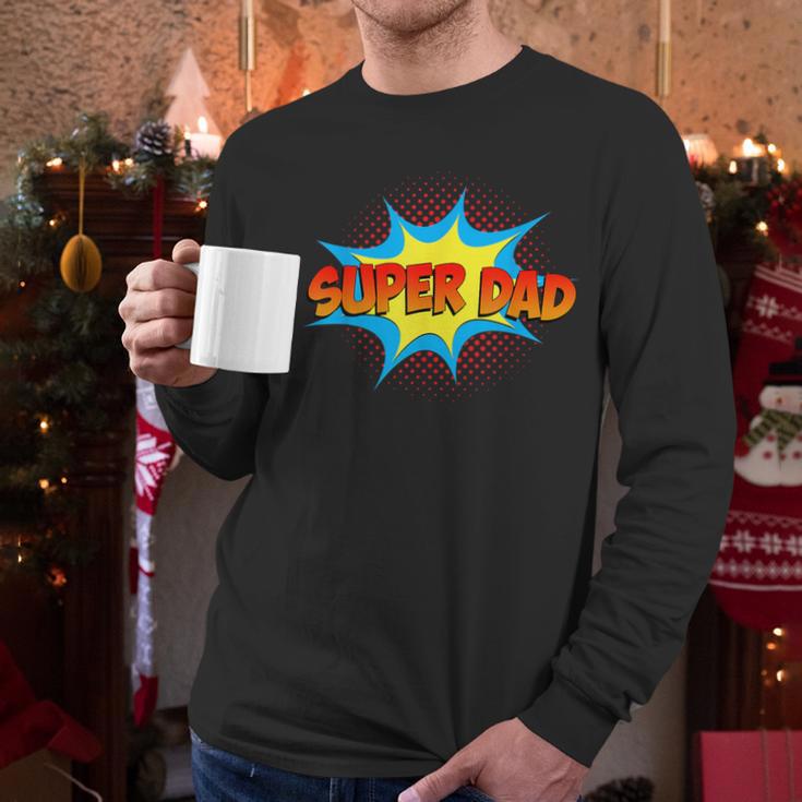 Super Dad Family Matching Superhero Comics Set Fathers Day Men Long Sleeve T-Shirt