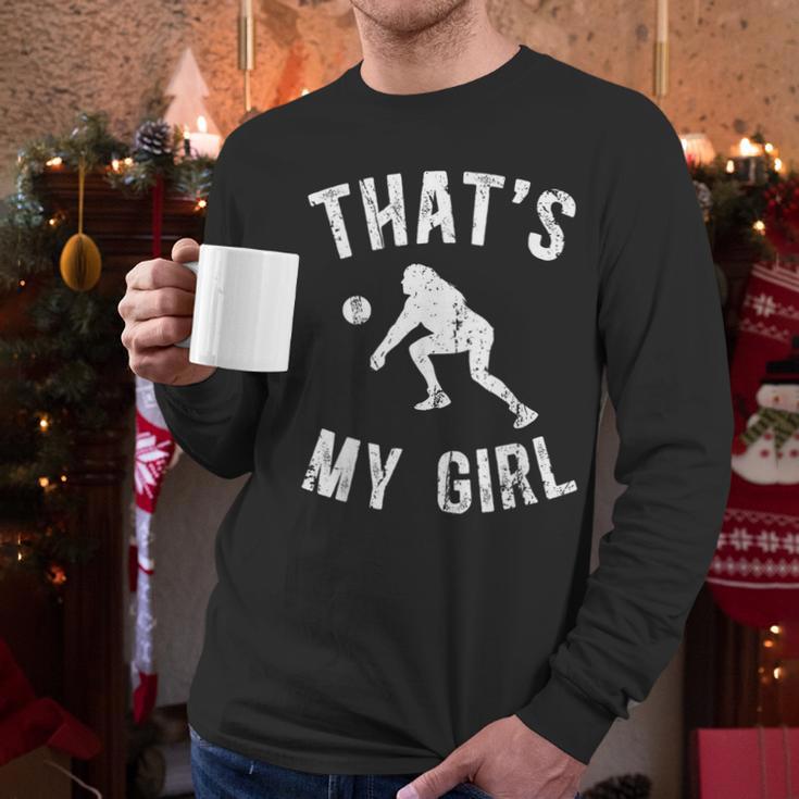 That's My Girl Volleyball Dad Of A Volleyball Player Father Men Long Sleeve T-Shirt