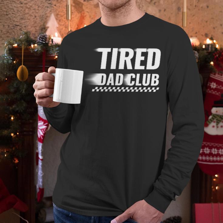 Tired Dad Club Maze Track Back 2 Sided Men Long Sleeve T-Shirt