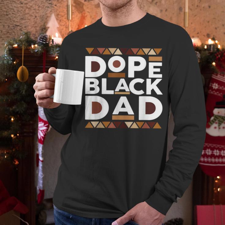 History Month Family Matching Melanin Dope Black Dad Men Long Sleeve T-Shirt