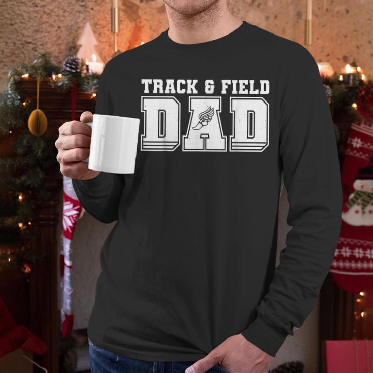Track & Field Dad Sport Fathers Day Boys Men Long Sleeve T-Shirt