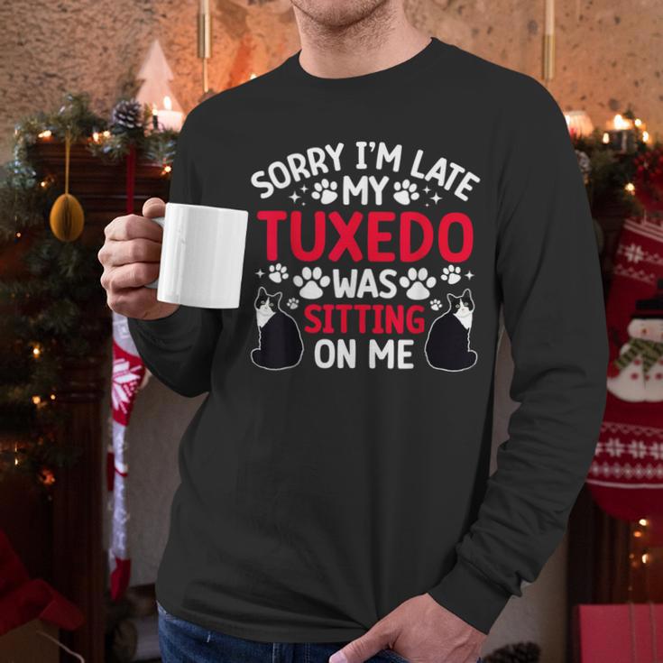 Tuxedo Cat Owner Tuxedo Cat Dad Tuxedo Cat Mom Men Long Sleeve T-Shirt