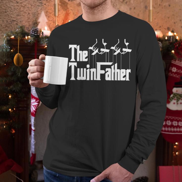 The TwinFather Father Of Twins Dad Fathers Day Men Long Sleeve T-Shirt