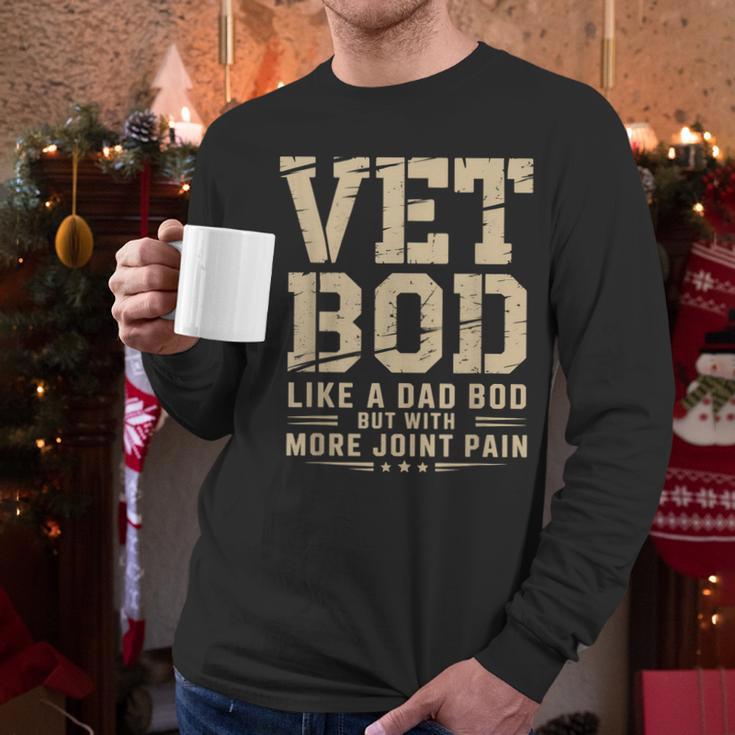 Vet BOD Like A Dad Bob Military Veteran Humor Men Long Sleeve T-Shirt