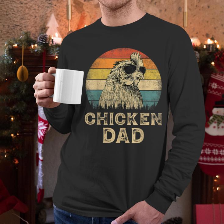 Vintage Chicken Dad Chicken Lovers Daddy Father's Day Men Long Sleeve T-Shirt Vintage Chicken Dad Chicken Lovers Daddy Father's Day Men Long Sleeve T-Shirt