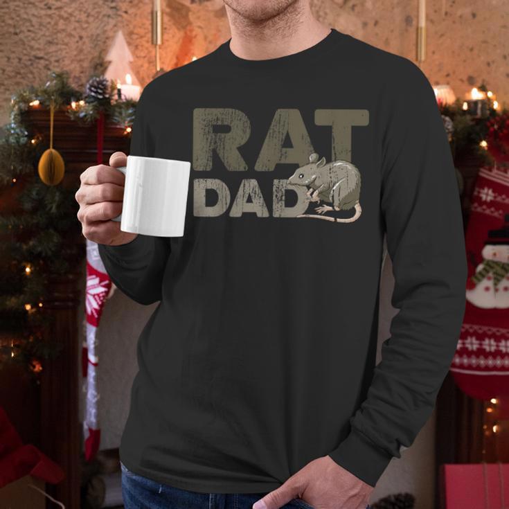 Vintage Distressed Rat Dad Men Long Sleeve T-Shirt
